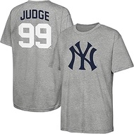 Aaron Judge New York Yankees MLB Kids Youth 4-20 Grey Official Name & Number Performance Jersey T-Sh