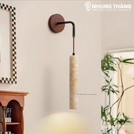 Premium Travertine Stone Tube Wall Lamp CD-206 - Luxurious, Natural, Sophisticated - Enhance Living 