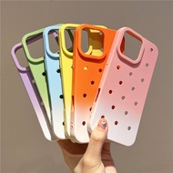 Cute Gradient Colors Cave Soft Phone Case for iPhone 17 Pro Max 17pro 16pro 16promax 15promax 14 14p
