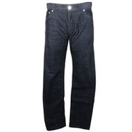 二手LOUIS VUITTON Circle LV 男士深藍色燈芯絨褲，義大利製造，採用棉和聚酯纖維。