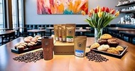 Las Americas Insulated Coffee Tumbler Gift Box with Gourmet Organic Medium Roast whole Bean Coffee w