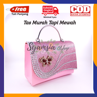 Tas Pesta Kondangan Wanita 512 Kupu Clutch Murah Mewah Elegan Wanita Top-handle Bag Cantik