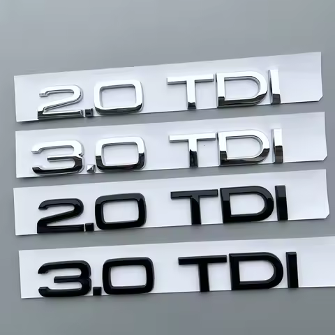 Car 3D ABS 2.0 3.0 TDI Letters Logo Badge Emblem Decals Sticker For Audi A3 A4 A6 A8 A5 Q3 Q5 Q7 Q2 