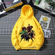 2024 New Kids Hoodies Avengers Anime Print Boys' Hoodies Fashion Trend Children's Autumn/Winter Long sleeved Pullover