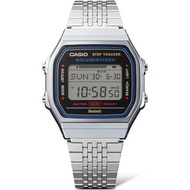 CASIO Digital watch Vintage ABL-100 series ABL-100WE-1A 黑面 白底黑字 不鏽鋼錶帶 藍牙連接 計步
