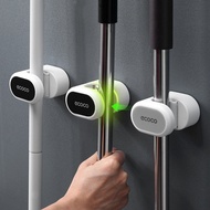 Ecoco Mop Holder No Drill Wall Rack Bathroom Holder Space Saving Bathroom Waterproof Hanger Clip Mop