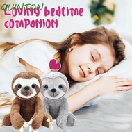 QUINTON Stuffed Sloth, Soft Comfort Big Eyes Sloth Plush Toy, Throw Pillow 25cm Brown Grey Cuddly Si