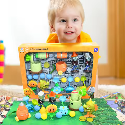 PLANTS VS ZOMBIES 2 Toys Full Set Sunfiower Singer Carrotillery Snapdragon Convallaria Pharmacist Gi