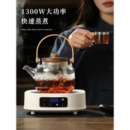 德國艾曼格蒸煮茶壺電陶爐專用玻璃燒水壺家用茶具套裝圍爐煮茶器