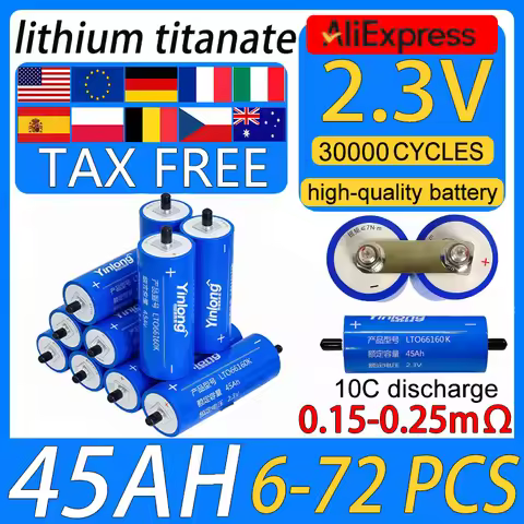 DIANKAISHOU 2.3v 45ah Original yinlong lto 66160 lithium titanate battery DIY 12V 24V 48v solar spea
