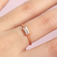 Baguette Ring - Zirconia Baguette Cut Ring - LOULOUROSE