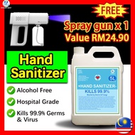 Hand Sanitizer 5L Disinfectant Nano Mist Sanitiser Non Alcohol 75% Non Sticky Liquid Spray Gun 消毒 医用