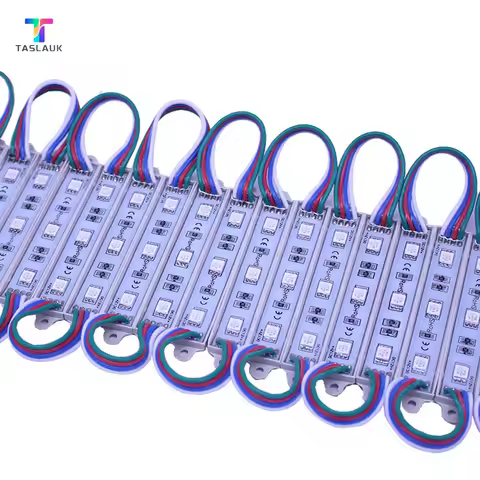 20Pcs 100pcs courlorful 5050 3 LED Modules RGB Waterproof IP68DC12V,LED channel letter High Brightne