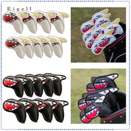 Eigell 9Pcs Shark PU Golf Iron Protection Cover Golf Club Headcover Accessory Golf Club Protector Go