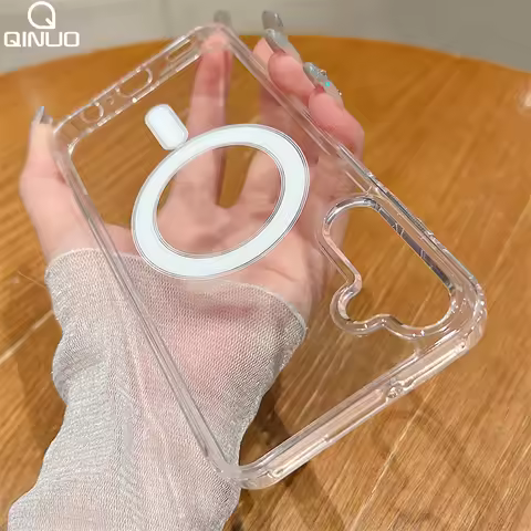 For Magsafe Transparent Magnetic Phone Case For Sumsung S25 S24 S23 S22 S21 FE S20 Ultra Plus A56 A3