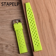 FKM นาฬิกาอัจฉริยะอเนกประสงค์สายนาฬิกาเรืองแสงในเขตร้อน20มม. 22มม. ระบายอากาศได้ดีดำน้ำได้สร้อยข้อมื