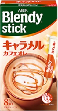 AGF - Blendy Stick-焦糖咖啡歐蕾-牛奶咖啡-即沖咖啡(9g x 8條)