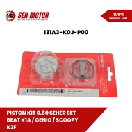 Piston Kit 0.50 Piston Set Honda BEAT K1A Genio/ Scoopy K2F Original AHM – 131A3-K0J-P00