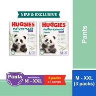 Huggies Naturemade Pants Panda - M56 / L42 / XL36 / XXL24 (3 Packs)
