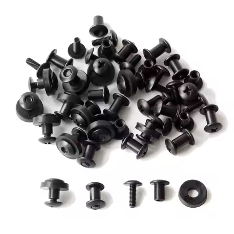 24pcs Belt Attachments Clips Holster Belt Loops Screw Set Chicago Screw Comes with Washer for DIY Ky