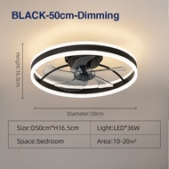 20 Inchs DC Motor Ceiling Fan With Light Household Electric Ceiling Fan Bedroom Adjustable Brightnes