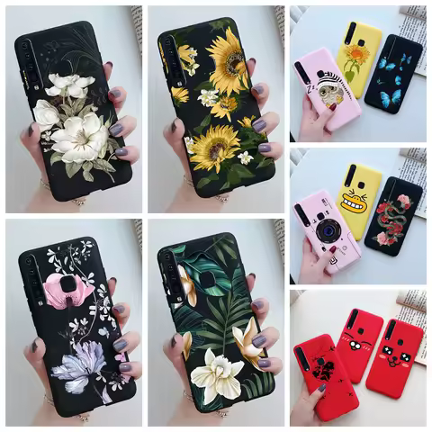 Flower Phone Case For Samsung A9 2018 A920 SM-A920F Back Cover Silicone Painted Soft Fundas for Sams