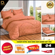 Cadar Hotel Set 8 In 1 with Comforter Tebal Bedsheet Size QUEEN / KING (SHIP FROM MALAYSIA) Cadar Ka