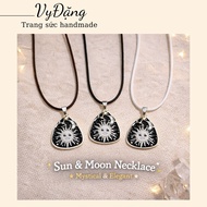 Vintage Gothic Sun Necklace – Personalized Accessories for Men and Women