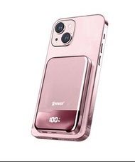XPower 磁吸無線充電器 5000mAh 粉紅色