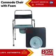 Commode Chair with Foam Foldable Bedpan Folding Toilet Chair Bedside Commode Chair Portable Movable