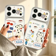For Samsung S25 S26 S24 S23 S22 S21 Ultra F17 Vintage Sketch Puppy Kitten Vegetable Coffee Faux Leat