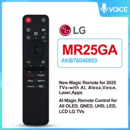 MR25GA Magic Remote for LG 2025 TVs with AI Alexa Voice Apps AI Magic Remote Control AKB76046603