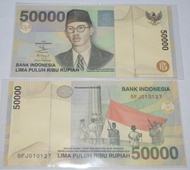 Uang Lama Kuno 50.000 Rupiah 1999 Wr Soepratman Tbk