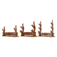 [whfashionkk] Sword Stand Display Sword Rack, Wood Sword Holder, Wakizashi Japanese Samurai Gladius 