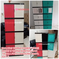 Lemari susun plastik minimalis susun 4 dan 5 bisa bongkar pasang kondisi baru bukan bekas reject ata