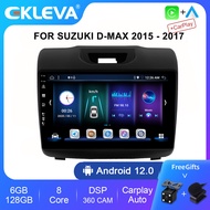EKLEVA เครื่องเสียงรถยนต์ Android 14สำหรับ Suzuki D-MAX 2015-2017เครื่องเล่นมัลติมีเดีย2ระบบนำทาง DI