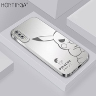 Hontinga ปลอกกรณีสำหรับ Vivo S1 Pro V11 Pro V15 Pro V17 V19 Neo กรณีใหม่สแควร์ซอฟท์ซิลิโคนกรณีการ์ตูน Pikachu เต็มปกกล้อง Protectior กันกระแทกกรณียางปกหลังโทรศัพท์ปลอก Softcase สำหรับสาวๆ