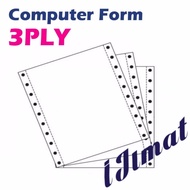 Sonoform 3ply NCR Computer Form (Plain White) 240 FANS Dot Matrix Printer Paper