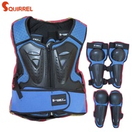 Blue Children Full Body Vest Armor Motocross Riding Cycling Armor Jacket Roller skating Knee elbow guard