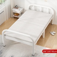 SN เตียงพับได้ 6 ฟุต Folding Bed เตียงพับได้ Nap Bed เตียงสนาม แบบพกพา เตียงพับเหล็ก สะดวกในเคลื่อนย้ายเตียงนอนแบบพั ความจุแบริ่ง 300KG การผสมผสานระ