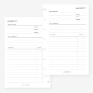 Mini Happy Planner Goal Planner Insert Agenda Refill for 7-Discs Notebook 4.6 x 7