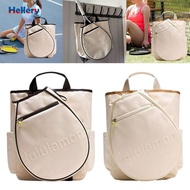[Hellery] Tennis Bag Side Pocket Backpack Back Pack Large Capacity 19L Gear Storage Bag for Women Me