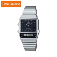 CASIO Vintage Silver Stainless Steel Band Women Watch AQ-800E-1A