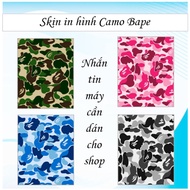Camo printed sticker (message machine name to shop)