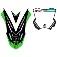 FRONT FENDER STRIPING AND NUMBER PLATE KX 250 NEW