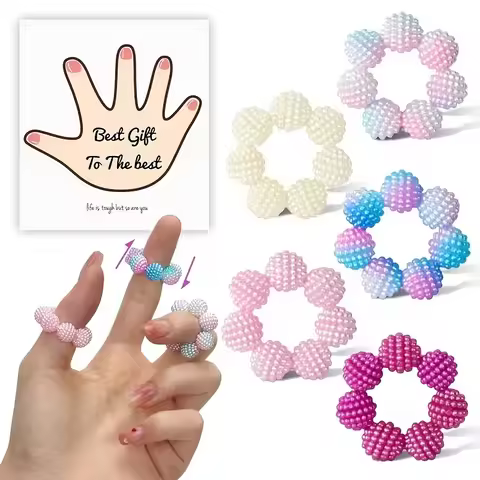 5pcs colorful massage rings effectively relieve finger pressure and are suitable for various occasio