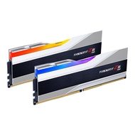 64GB (32GBx2) DDR5 5600MHz RAM (หน่วยความจำ) G.SKILL TRIDENT Z5 RGB (INTEL XMP) (METALLIC SILVER) (F5-5600J2834F32GX2-TZ5RS) // แรมสำหรับคอมพิวเตอร์ PC