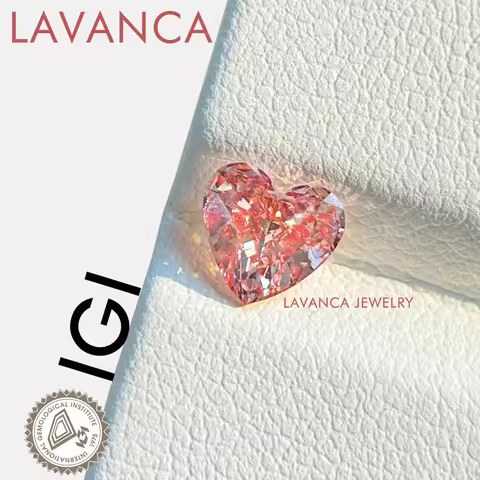 0.5-5.0carat Pink Heart Shape Lab Grown Diamond IGI Certified Vivid Pink Lab Diamonds CVD/HPHT Loose