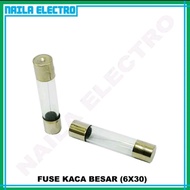 (20 Pcs) Large 1 Ampere Fuse / Large 1A Glass Fuse
