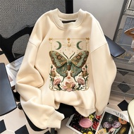 sweater oversize Long Sleeve Loose Fit Korean Casual 100% Cotton Family Crewneck Sweatshirt Local De